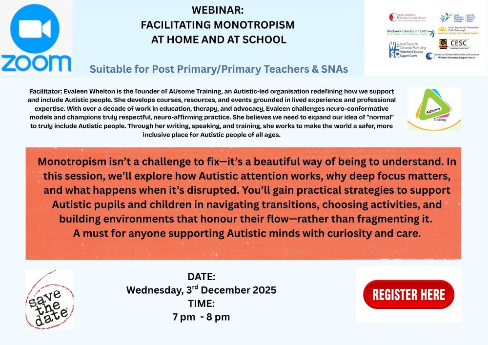 3rd december 2025 facilitating monotropism at home and at school